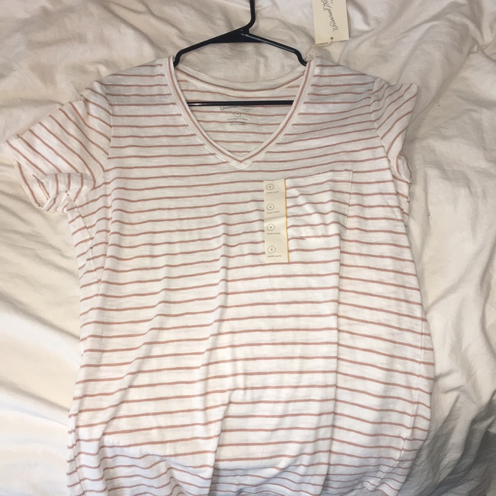 orange striped t shirt
